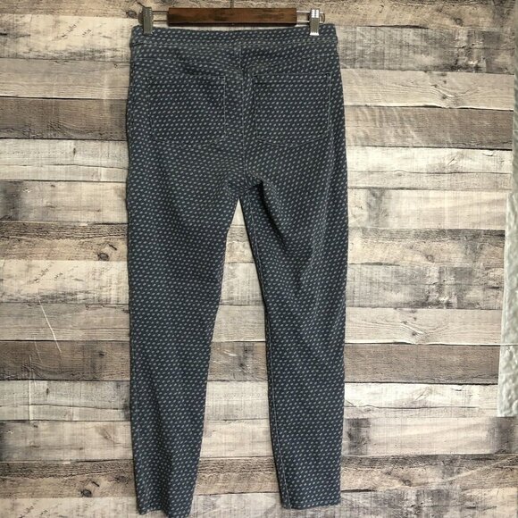 SPANX Pull On Pant Jeggings Mid Rise Medium Blue Denim Polka Dot Stretch - Picture 2 of 12